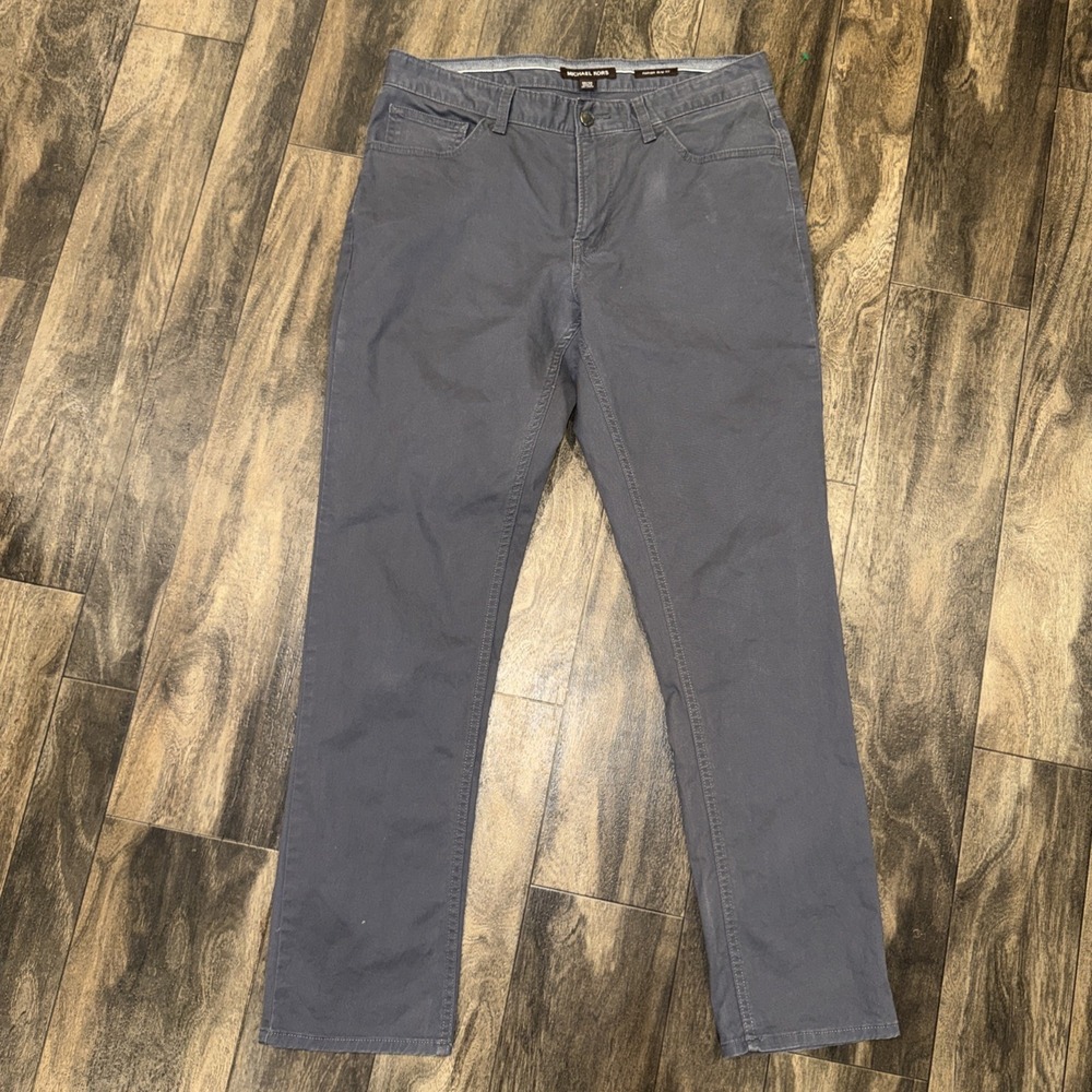 Michael Kors Parker Slim Fit Straight Leg Chino Pants Men's‎ Size 32x32 Grey